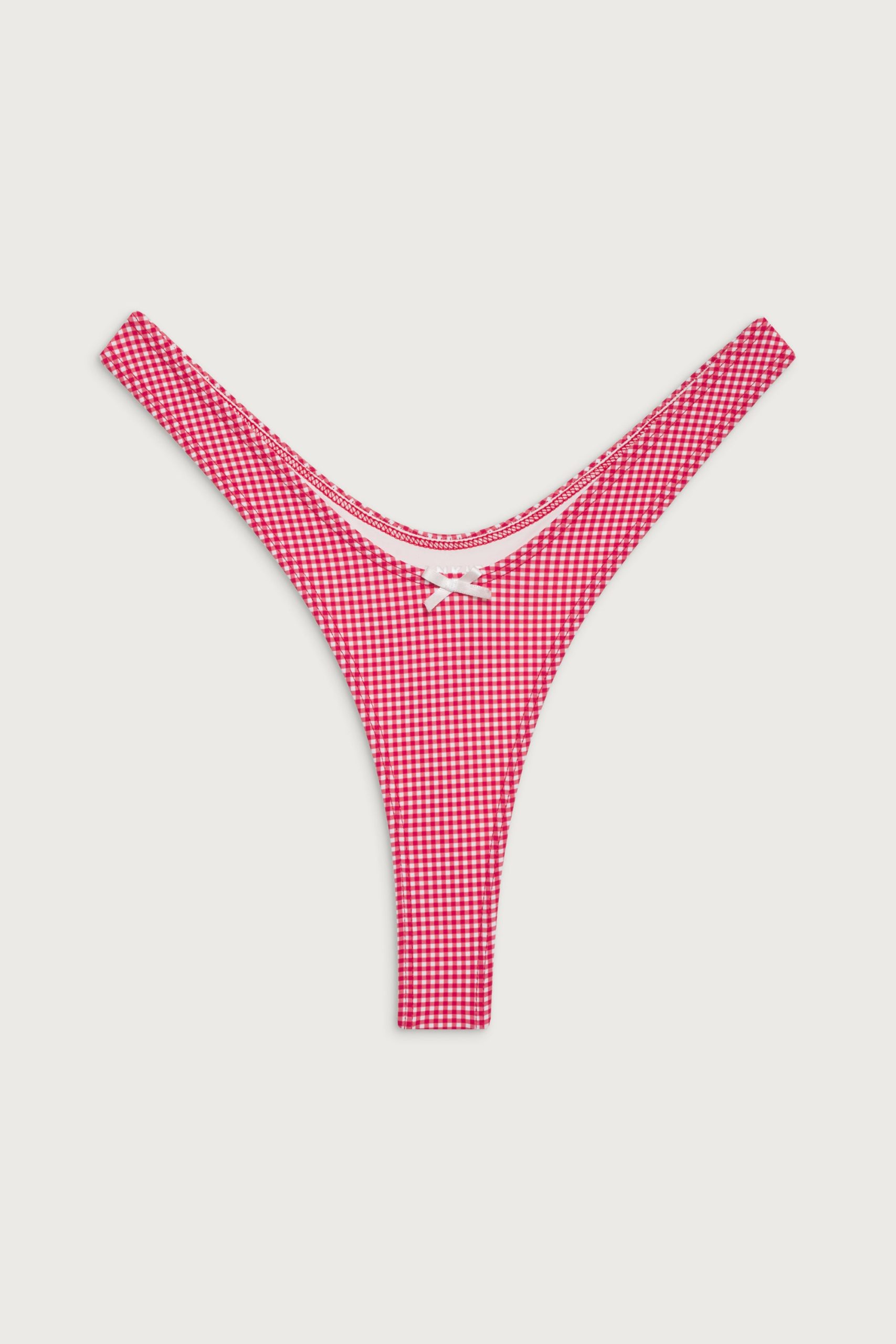 Full Moon Micro Bikini Bottom - Ladybug Gingham - Image 3