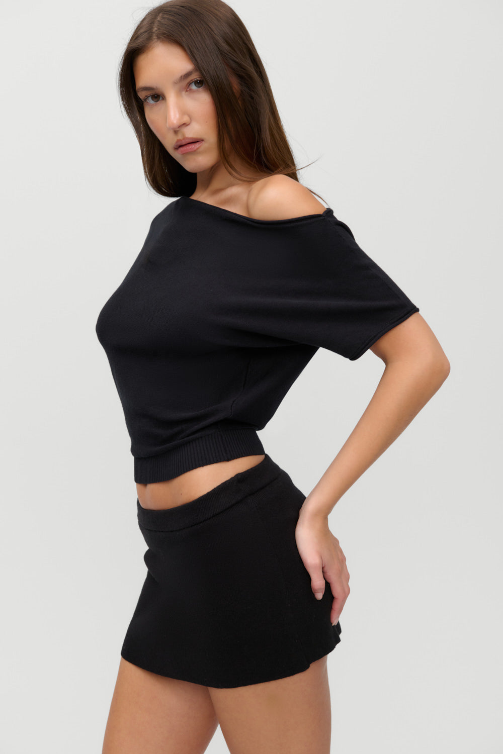 Montecito Boat Neck Knit Shirt - Black - Image 12