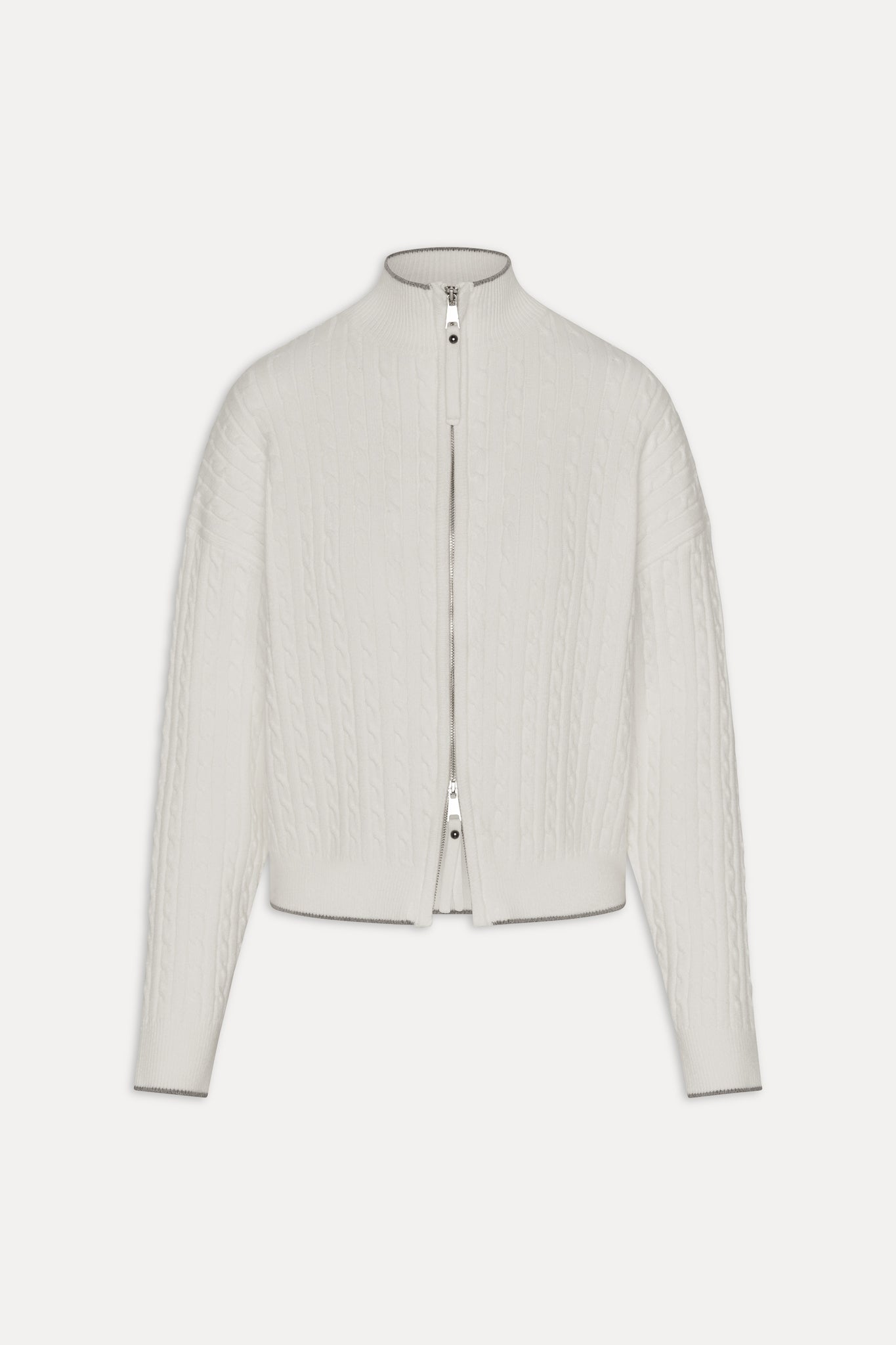 Bea Cloud Knit Zip Up Sweater - Honeymoon - Image 3