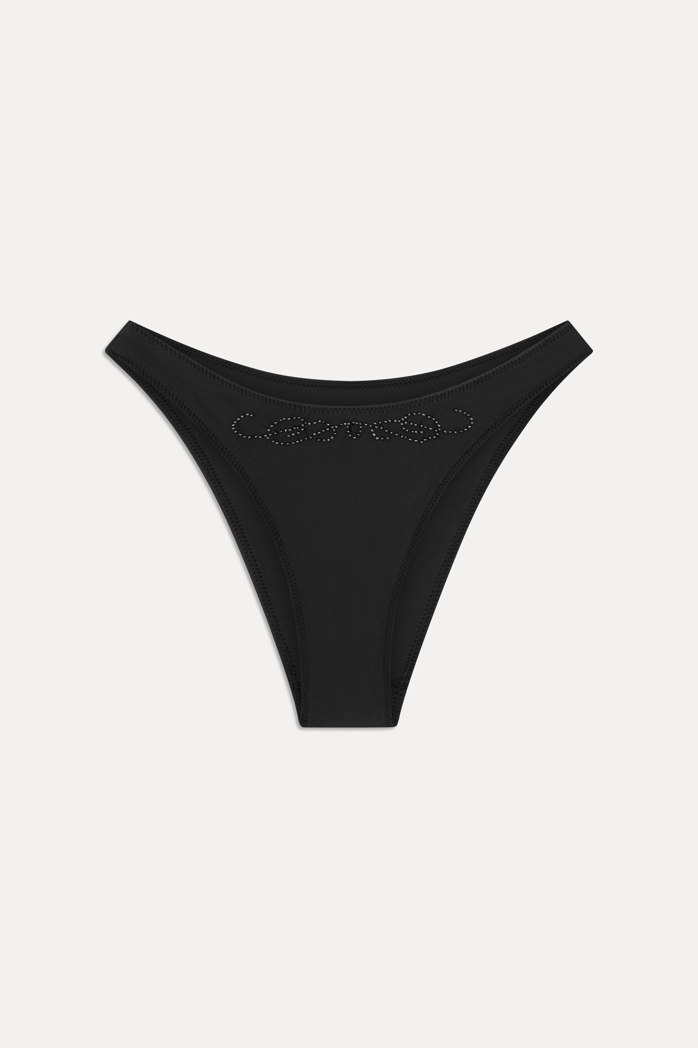 x JENNIE Dove Beaded Bikini Bottom - Black - Image 3