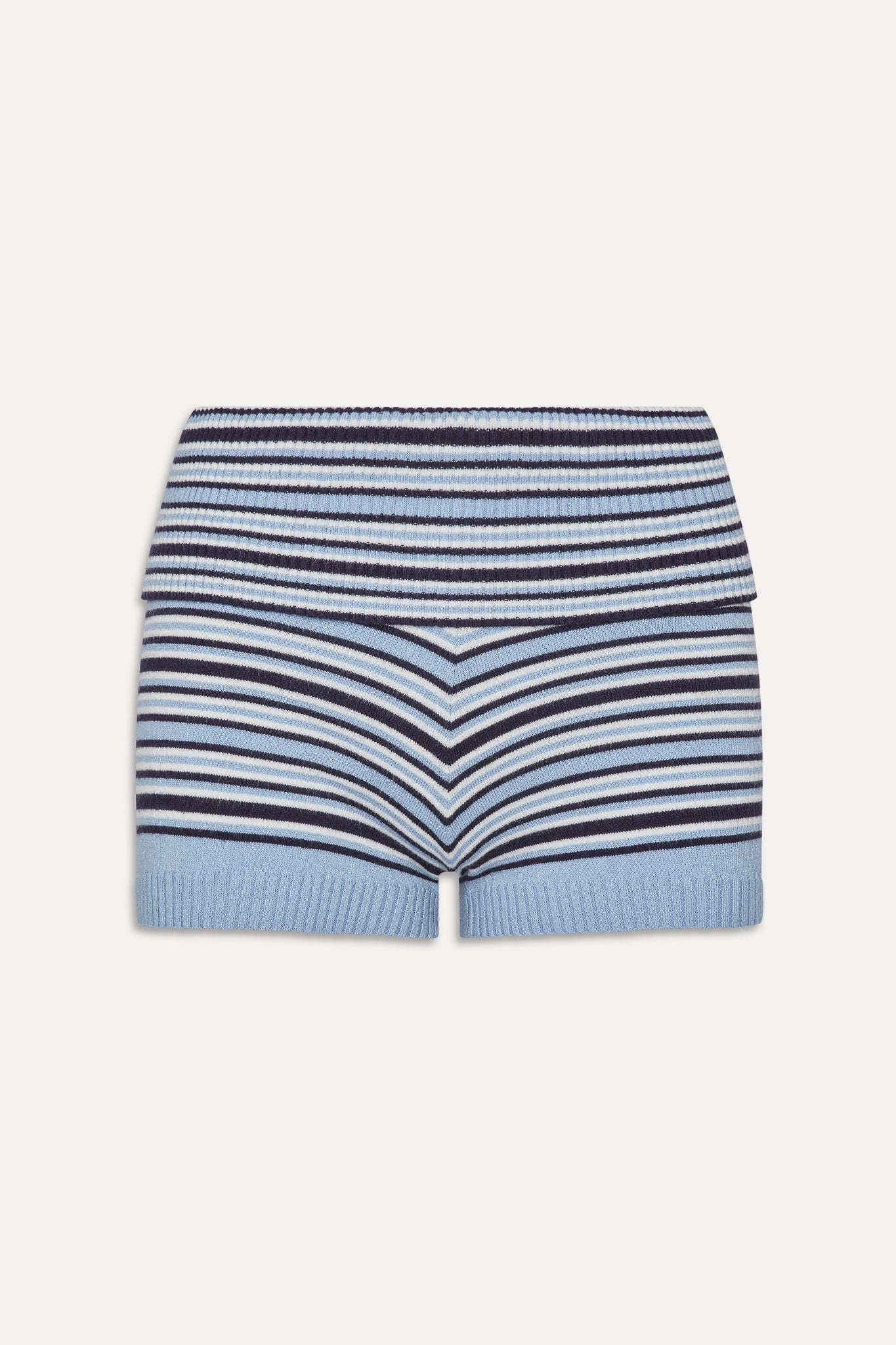Estelle Knit Booty Shorts - Blueberry Stripe - Image 3