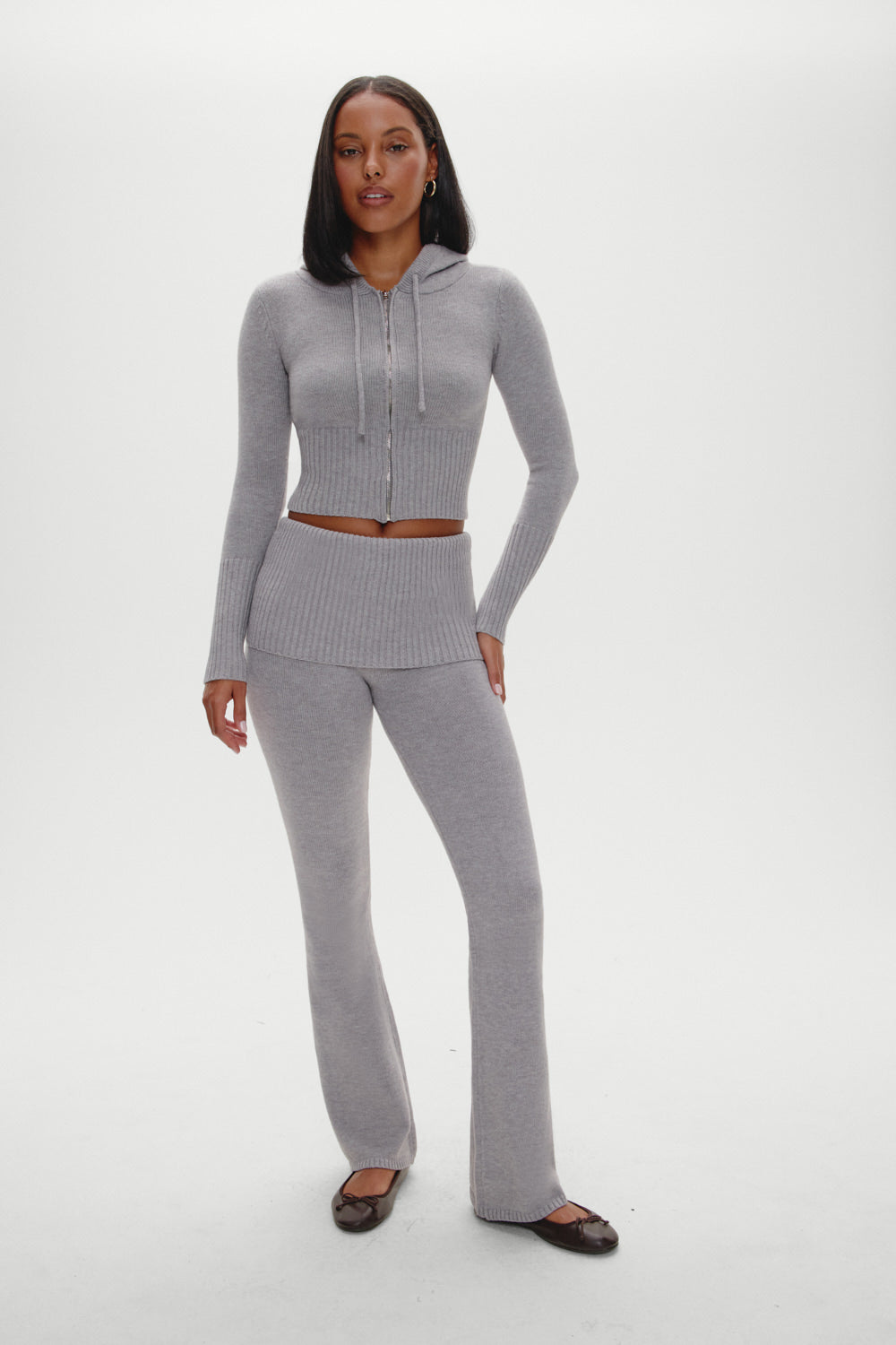 Aimee Zip Up Hoodie - Rain Cloud - Image 6