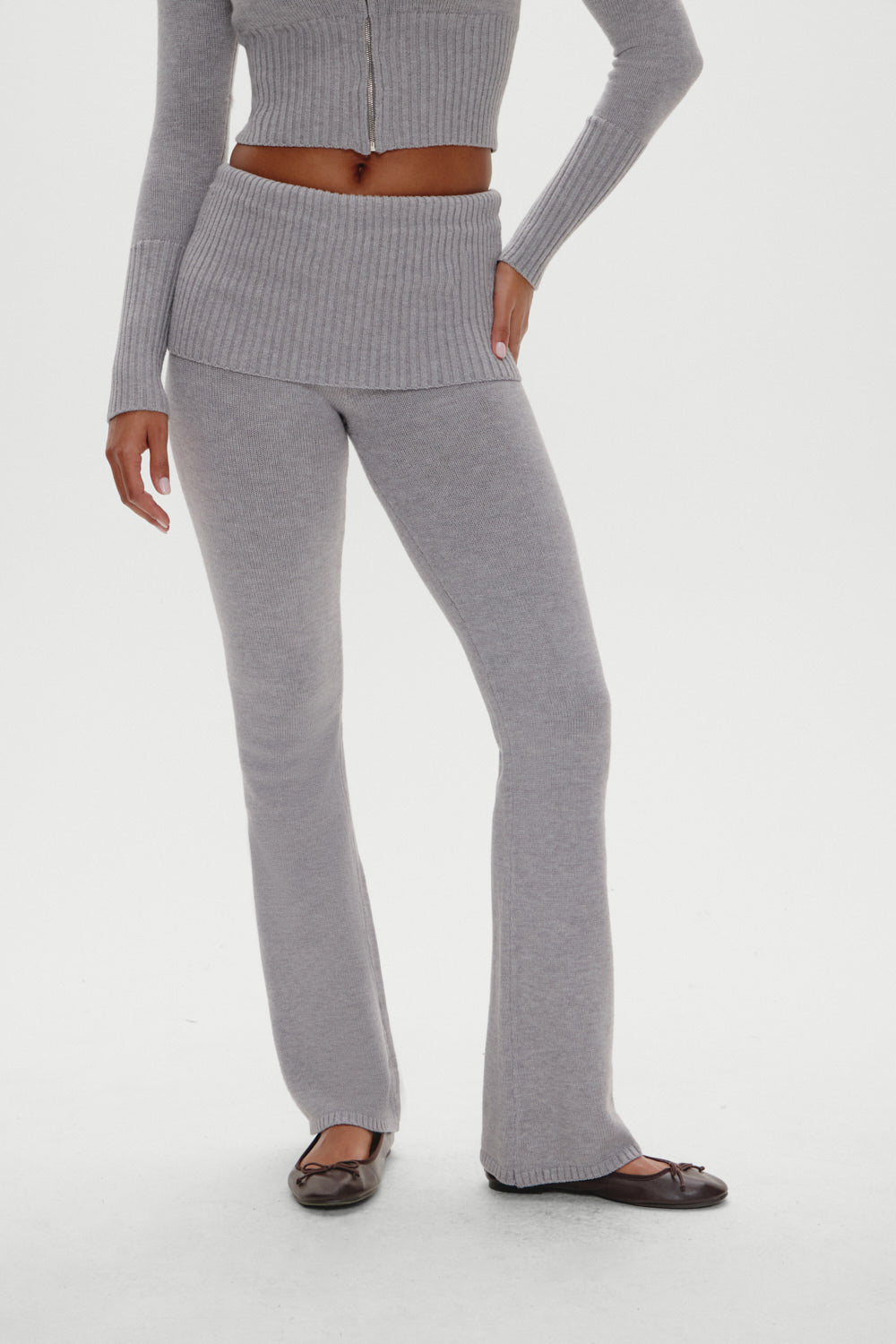 Aimee Knit Pants - Rain Cloud - Image 4
