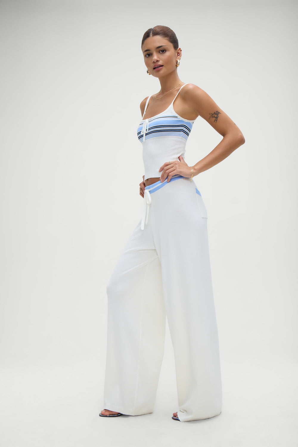 Barrymore Knit Pants - Hampton Stripe - Image 2
