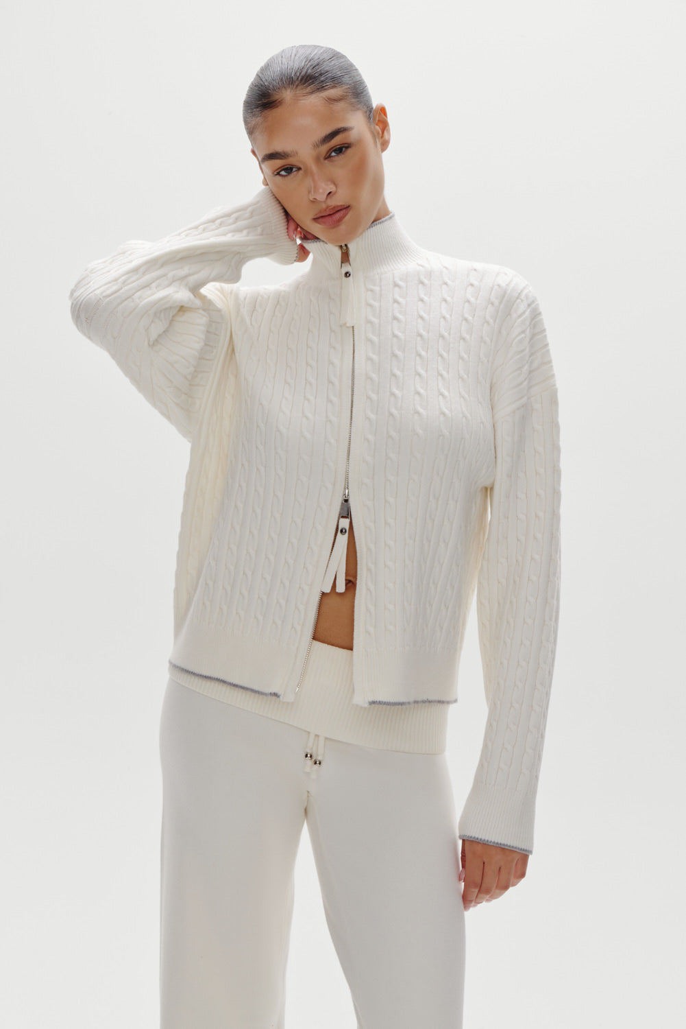 Dawson Knit Fold Over Pants - Honeymoon - Image 6