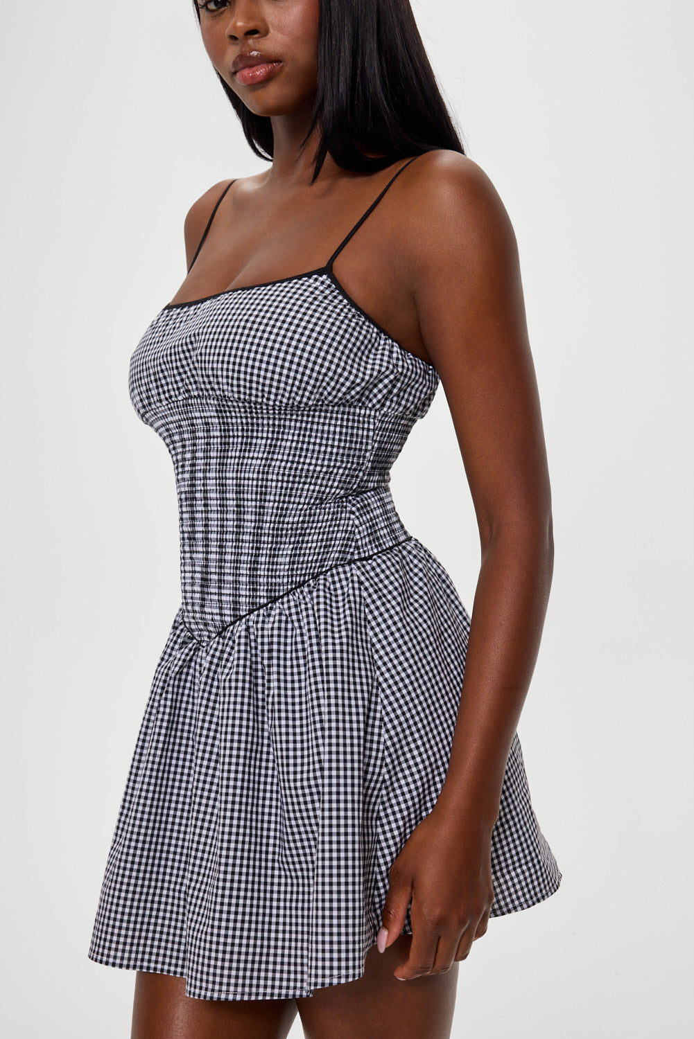 Coast Cotton Gingham Mini Dress - Cottage Tile - Image 2