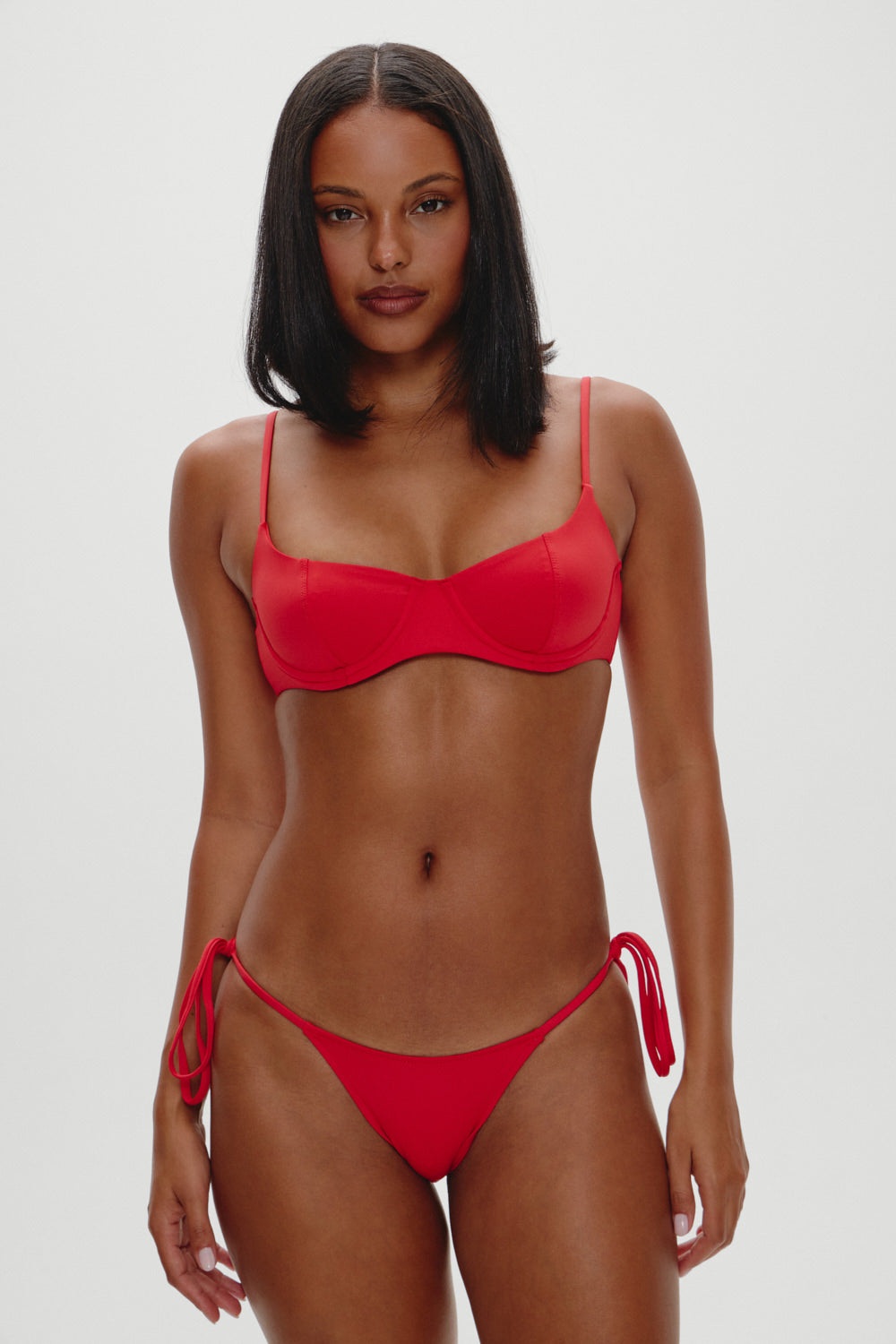 Cola Underwire Bikini Top - True Red - Image 2