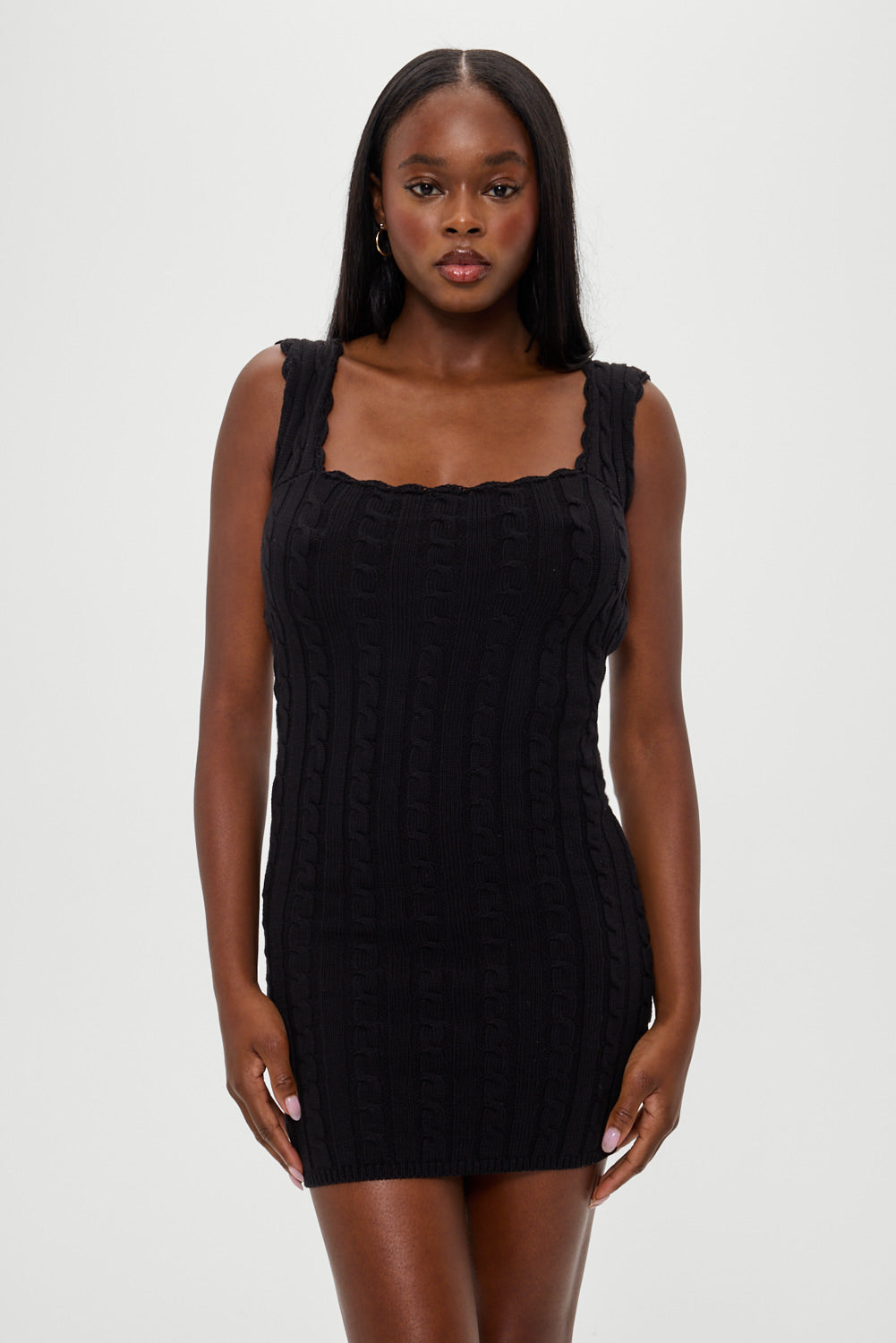 Jules Knit Backless Mini Dress - Black - Image 6