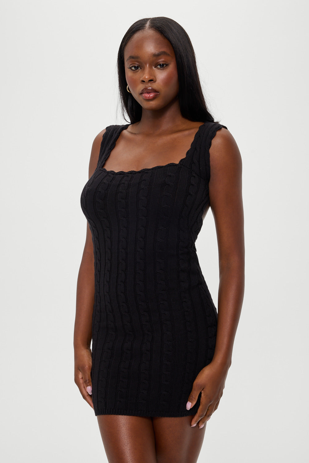 Jules Knit Backless Mini Dress - Black - Image 4