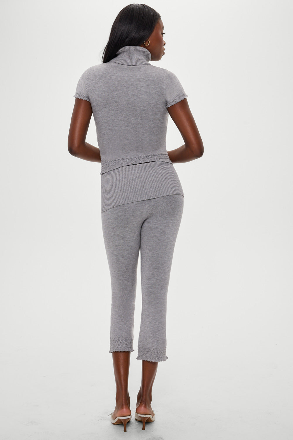 Milo Knit Capri Pants - Cloud Cover - Image 4