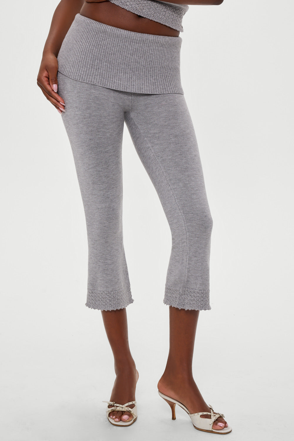 Milo Knit Capri Pants - Cloud Cover - Image 2