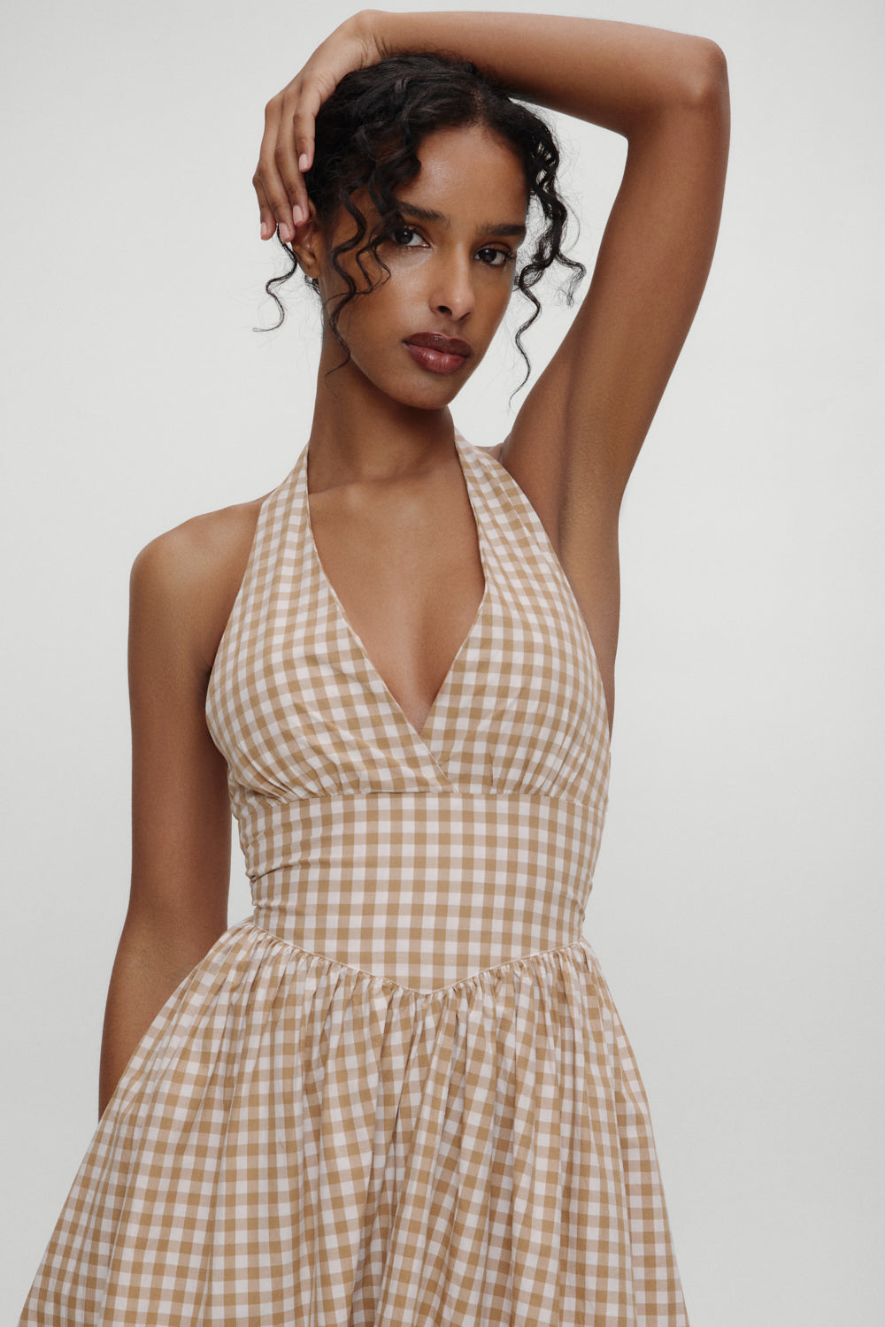 x BELLA HADID Prairie Midi Dress - Rodeo Gingham - Image 2