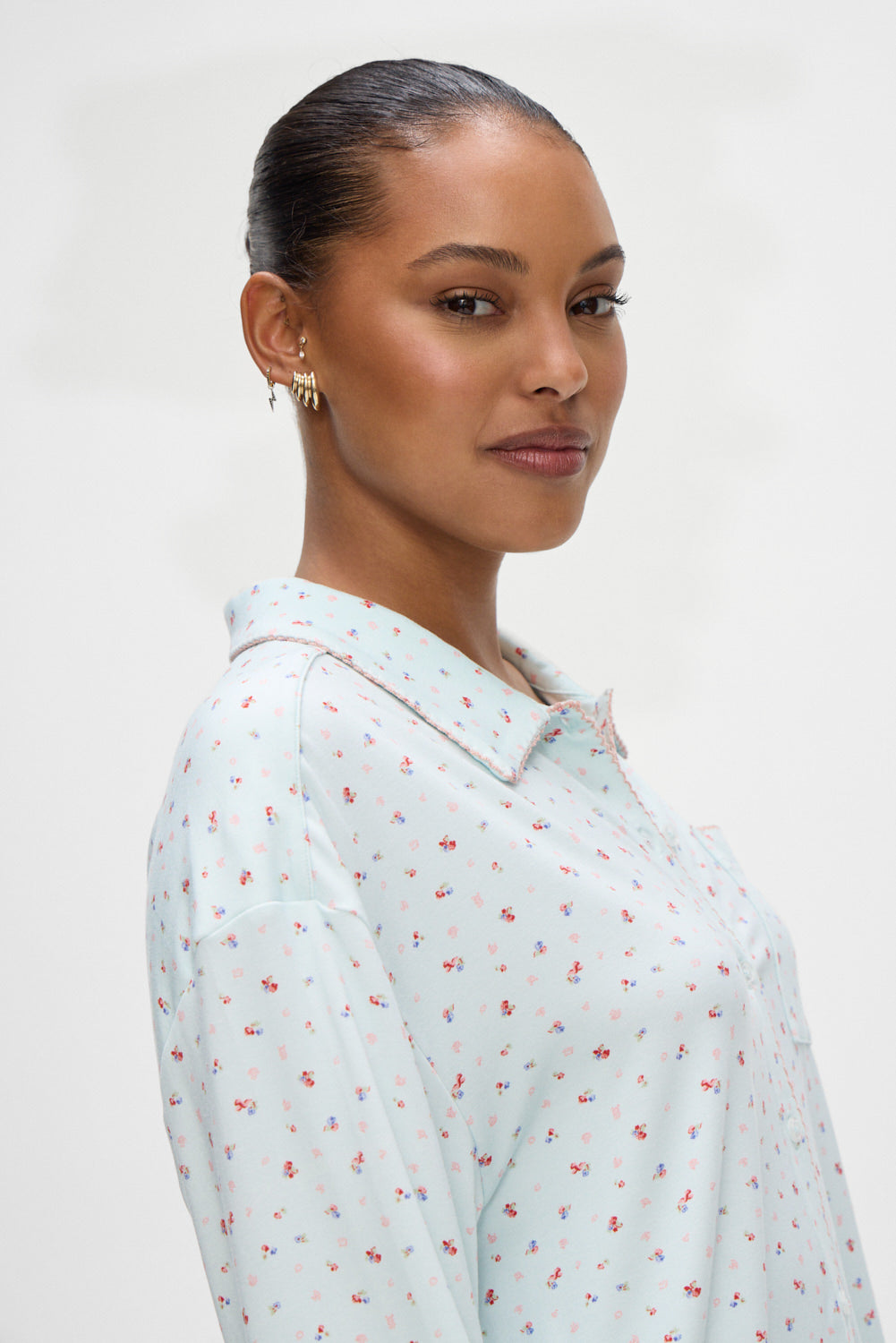 Rory Long Sleeve Sleep Shirt - Malibu Meadow - Image 6