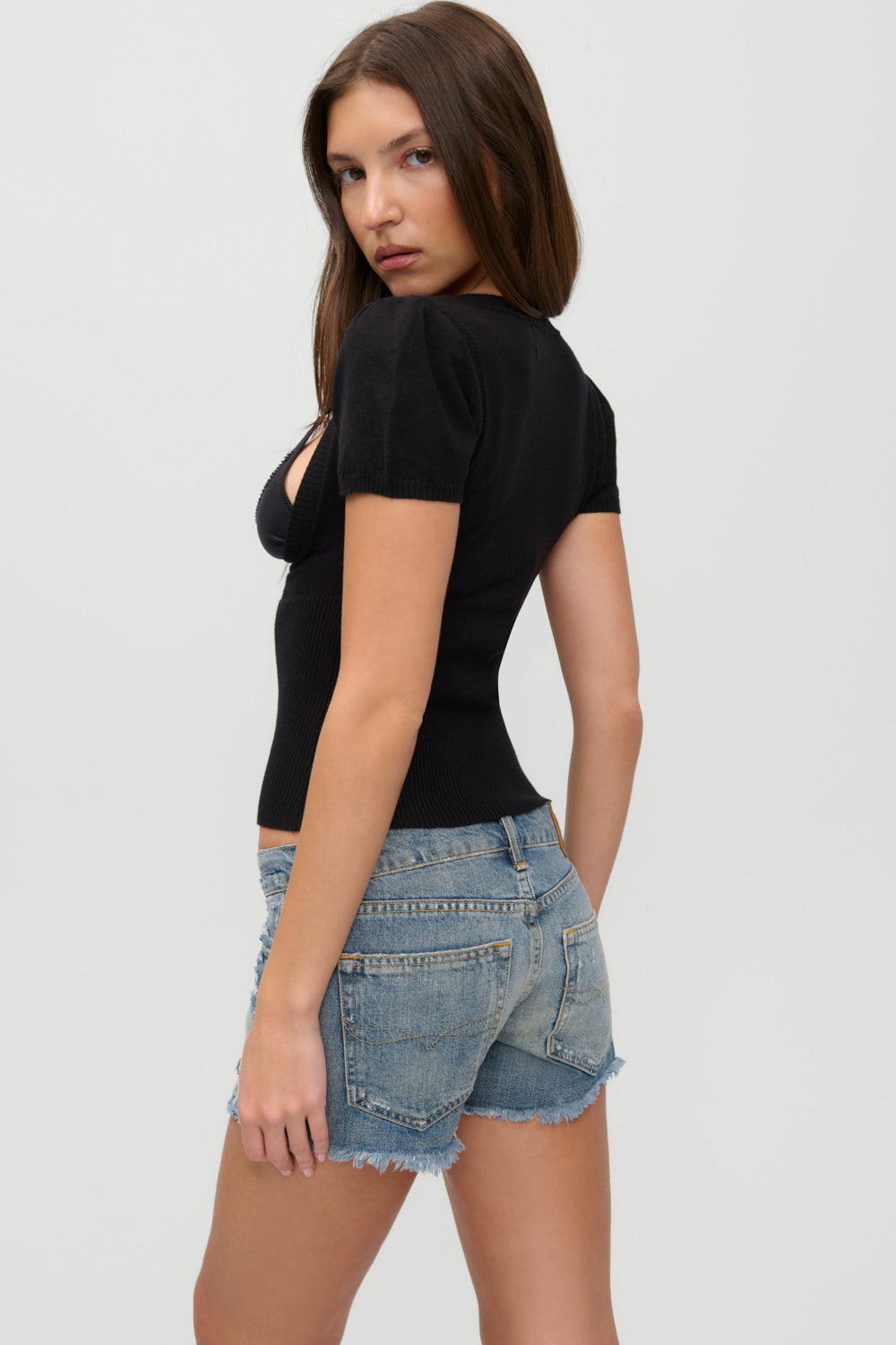 x JENNIE Sofia Knit Top - Black - Image 4