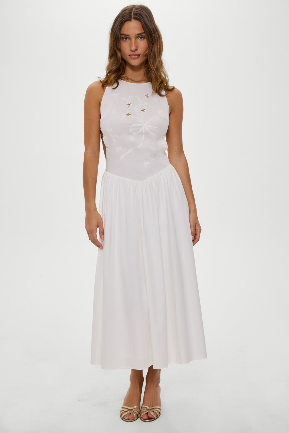 Soleil Backless Embroidered Midi Dress - Sleepy Angel - Image 2