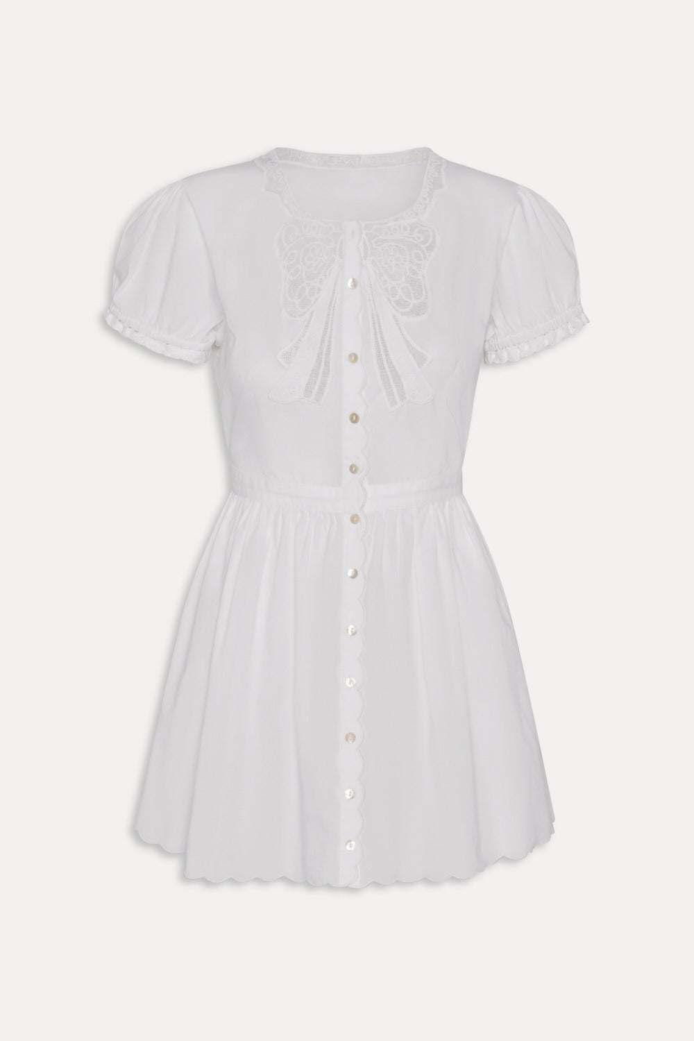 Ivy Cotton Mini Dress - White - Image 3