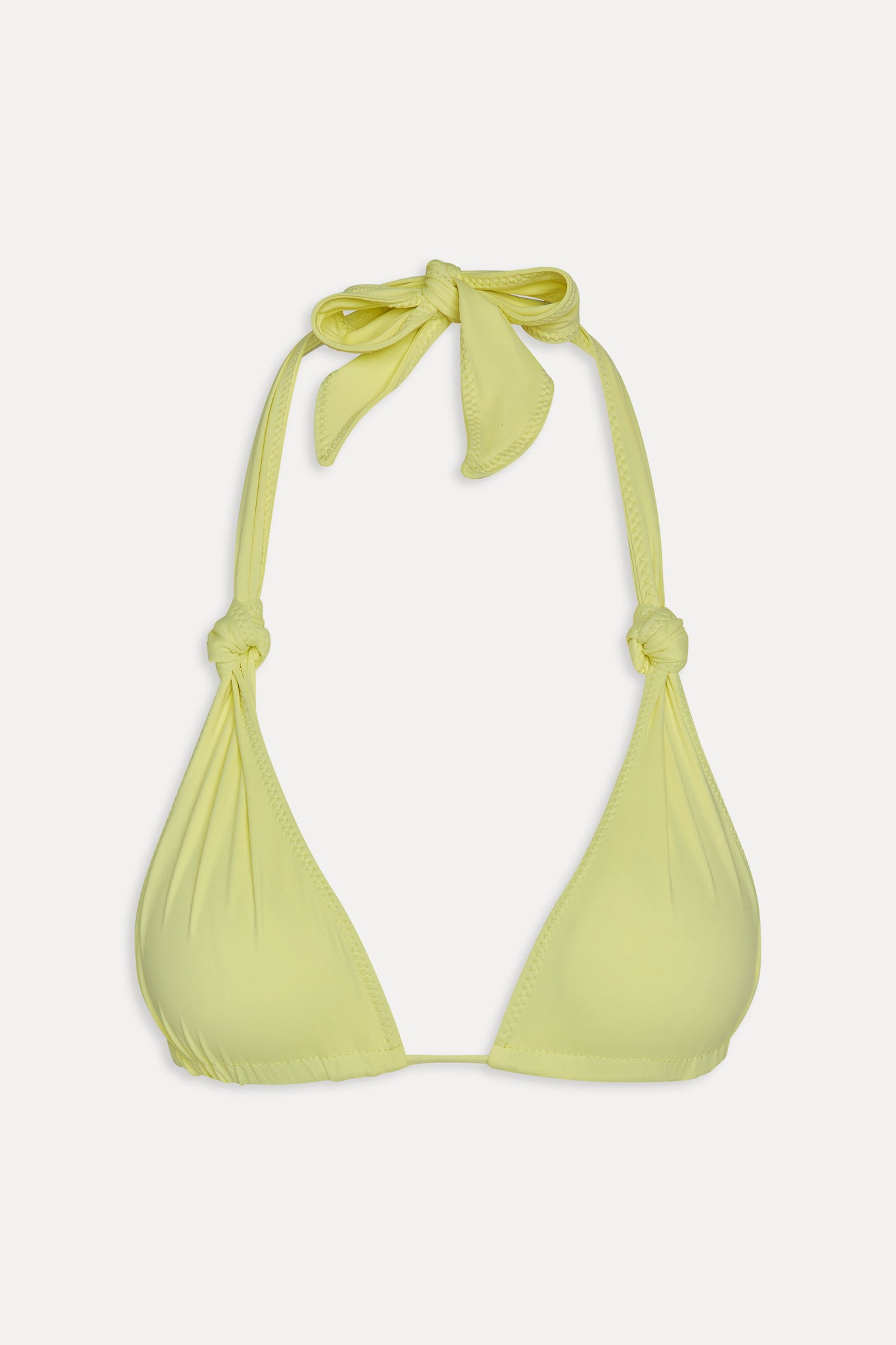 Kealy Triangle Halter Bikini Top - Yellow Mojito - Image 3