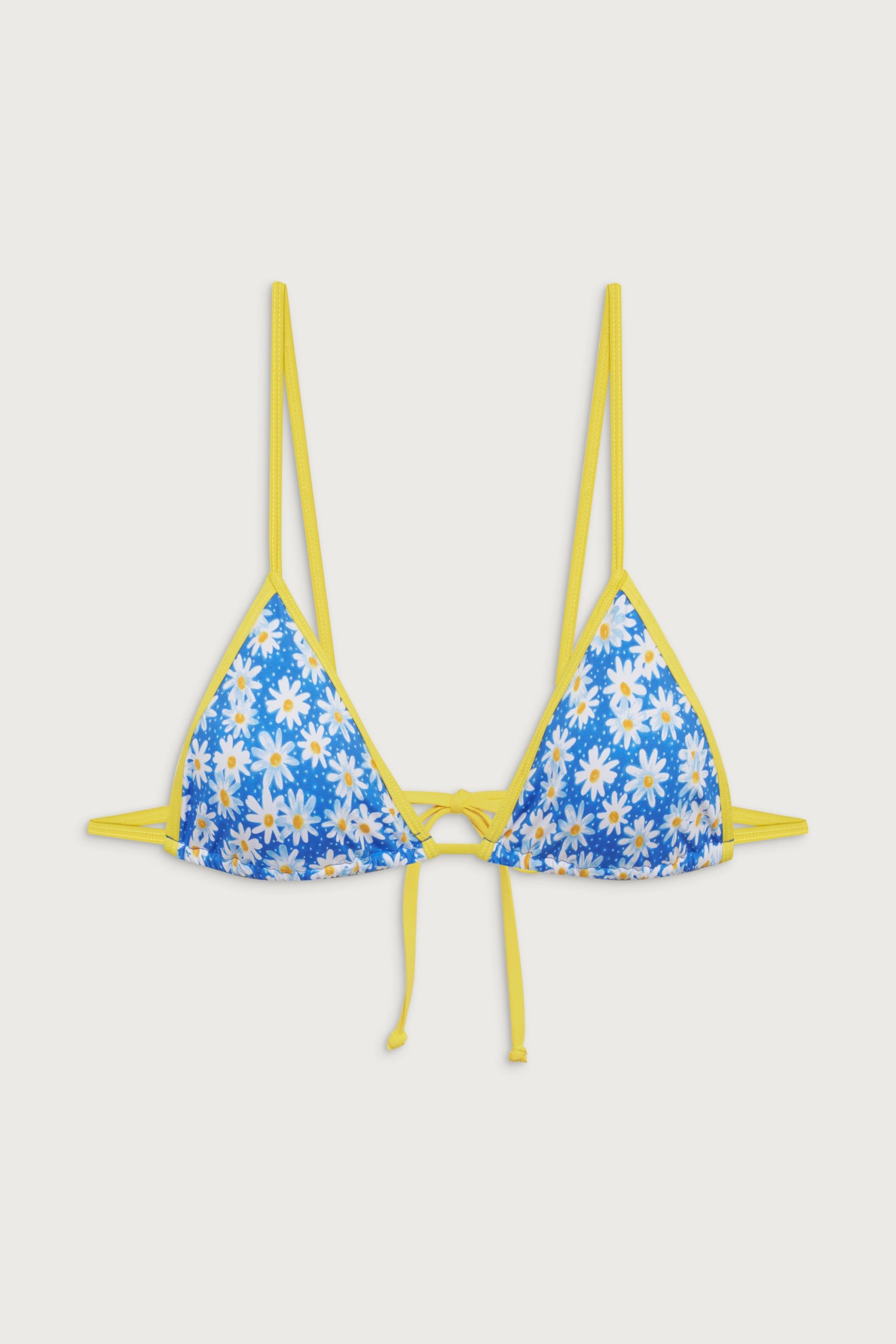 Lumia Triangle Bralette Bikini Top - Blue Daisy - Image 3
