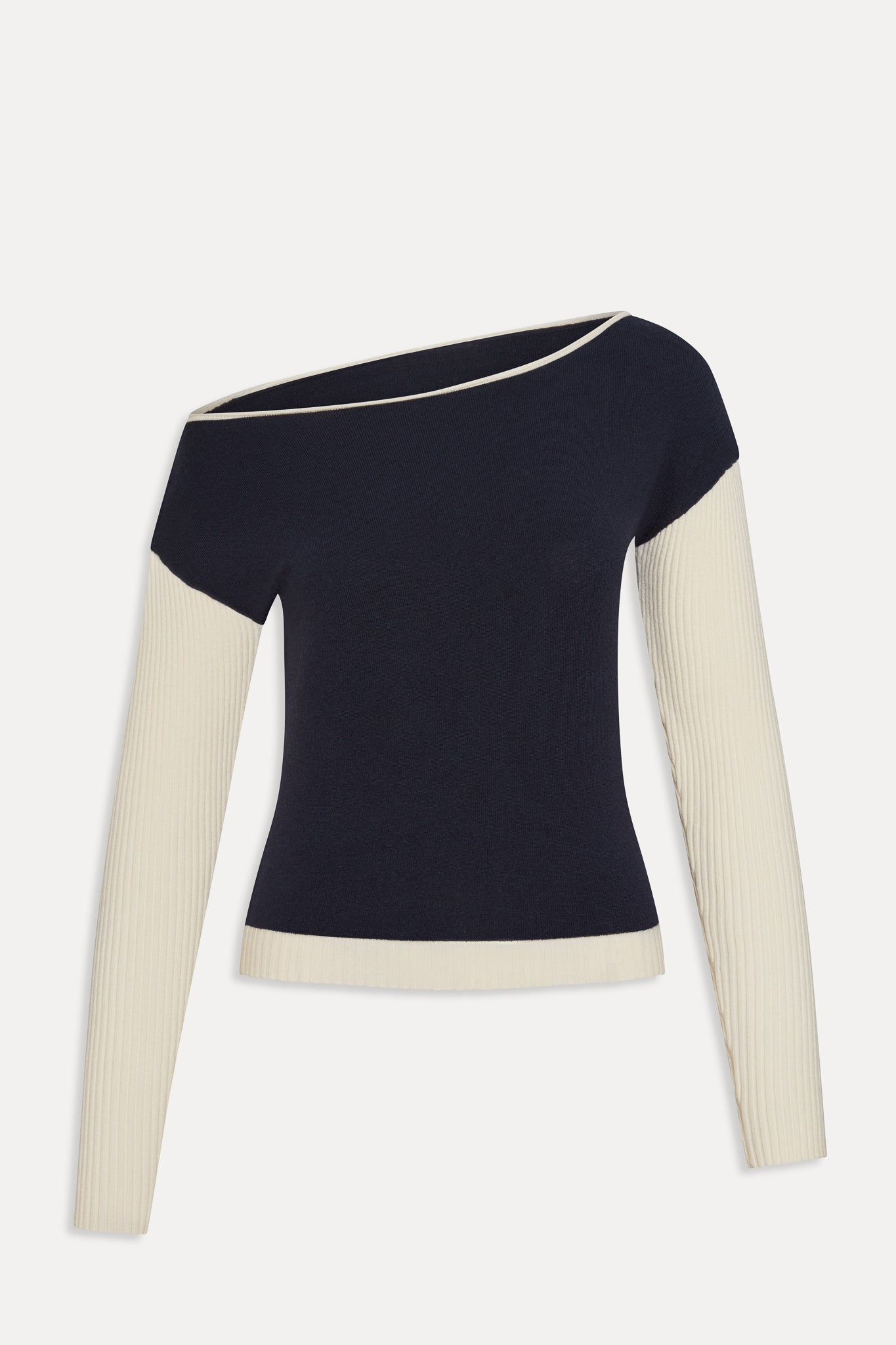 Vail Off The Shoulder Knit Shirt - Deep Sea - Image 3
